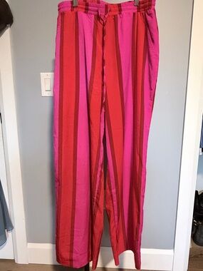 Buffalo David Bitton Pink and Red Striped Waistband Skirt